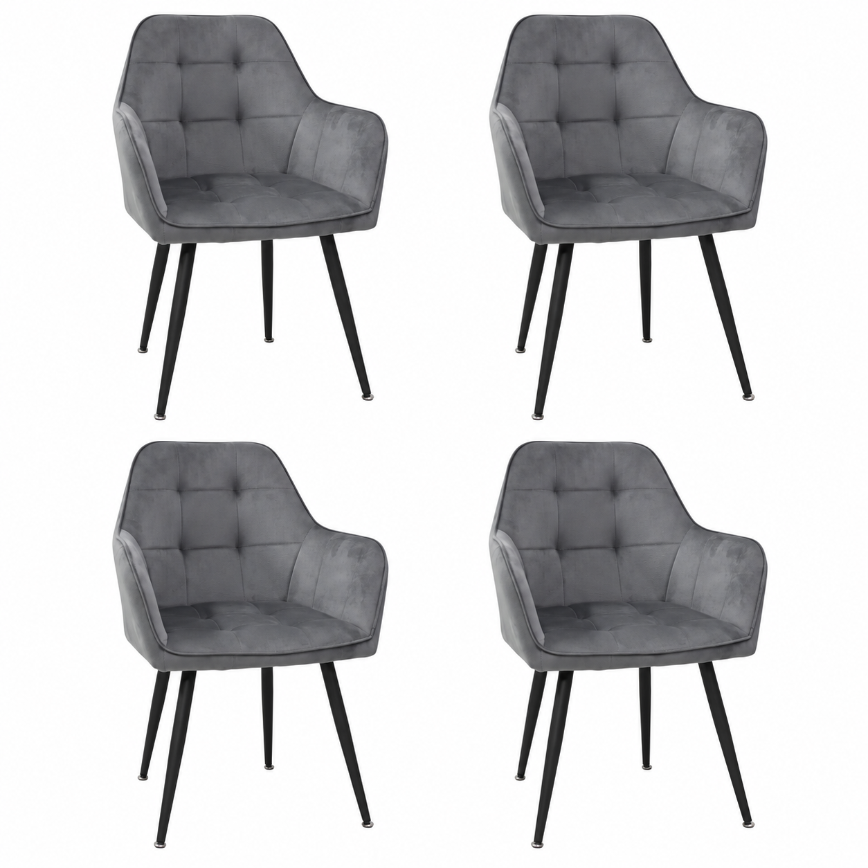 Set 4 Scaune Perla Gri Set 4 Scaune Perla Gri