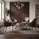 Set 4 Scaune Riva Maro Piele Sintetica Ambient