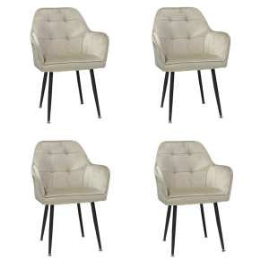 Set 4 scaune Perla Cappuccino