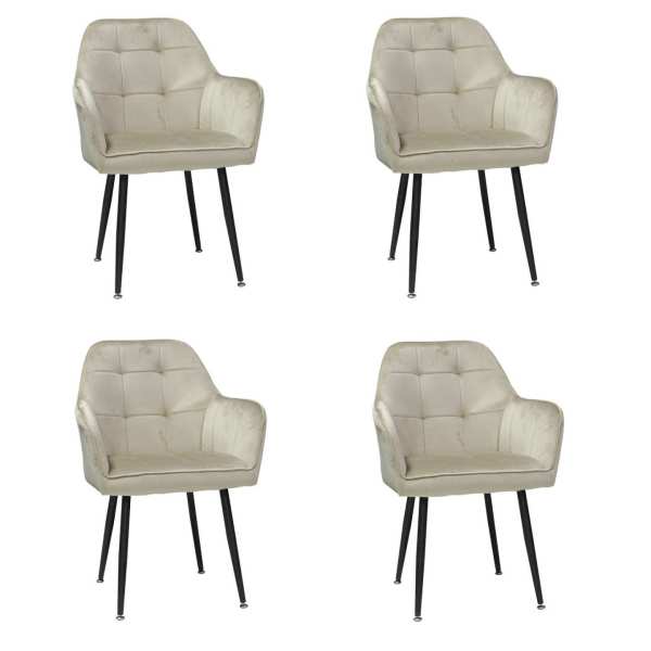 Set 4 scaune Perla Cappuccino