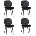 Set 4 scaune topaz negru