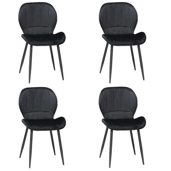Set 4 scaune topaz negru