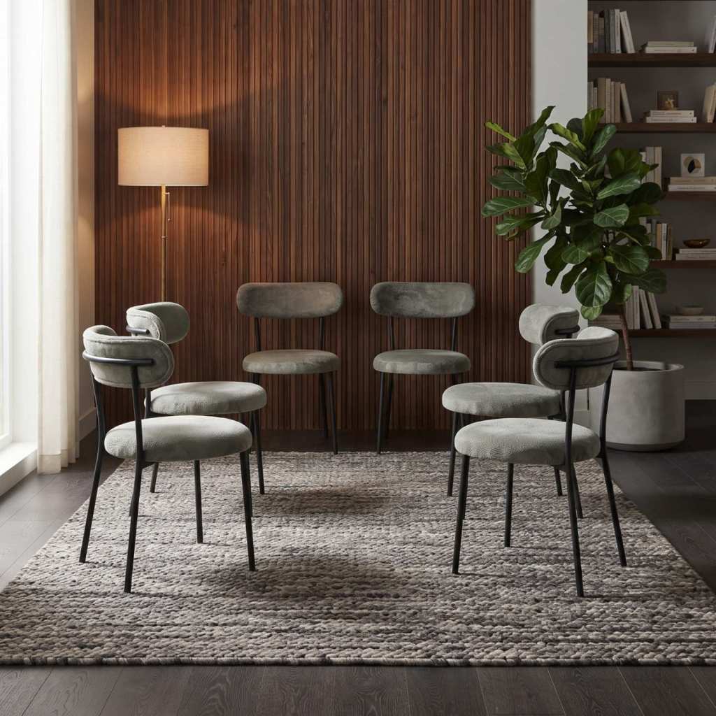 Set 6 Scaune Lana Gri Ambient