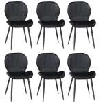 Set 6 scaune topaz negru
